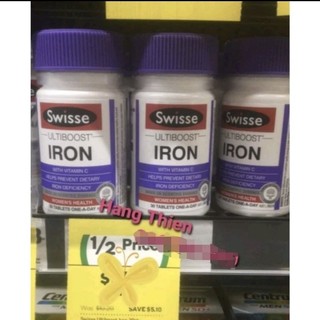 (bill Úc) Sắt hữu cơ Swisse Ultiboost Iron 30v