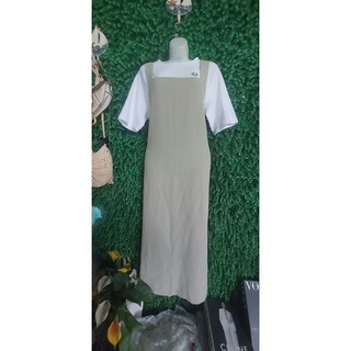 đầm yếm xanh bơ kèm áo như hình