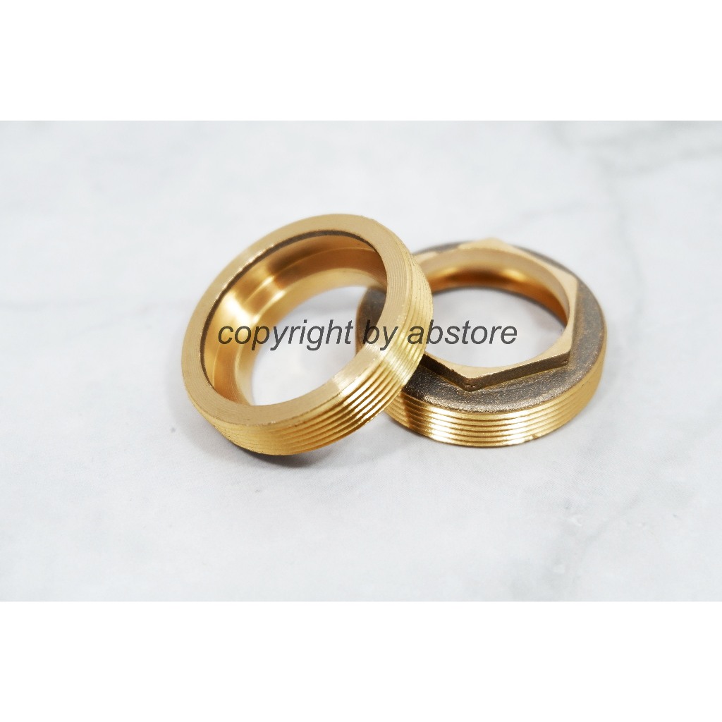 1 cái Ren đồng chặn lõi sen đường kính 3.5cm và 4cm, Ốc Đai Đồng Hãm Giữ Lõi Óc Sen Vòi Tắm, Vòi Lav