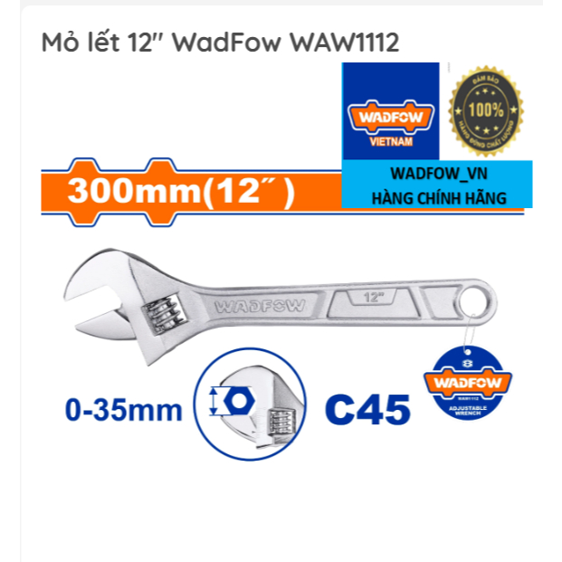 WADFOW - WAW1112Mỏ lết 12 inch