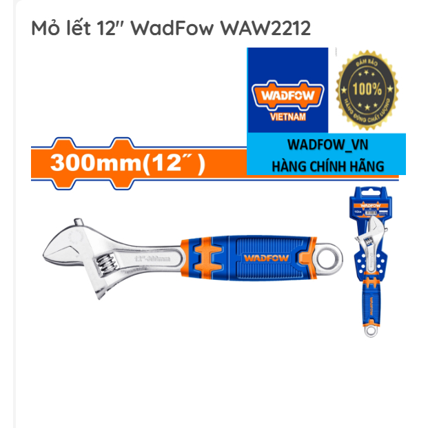 WADFOW - WAW2212Mỏ lết 12 inch