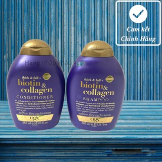 Cặp dầu gội xả Biotin & Collagen 385ml/Chai