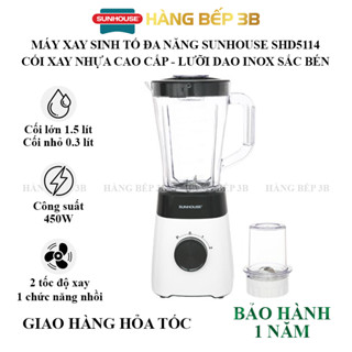 Máy xay sinh tố Sunhouse SHD5114 - Cối xay siêu bền - Bảo hành 12 tháng chính hãng toàn quốc