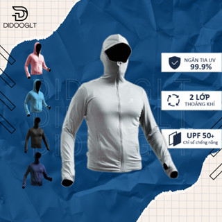 Áo chống nắng DIDOOGLT 2 lớp chống tia UV nam nữ khoá kéo cổ cao, thoáng khí cao cấp