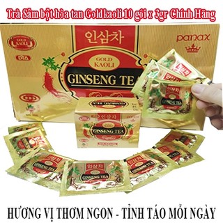 Hộp 10 gói Trà Sâm bột hòa tan 3gr Goldkaoli chính hãng