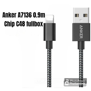 Dây sạc Anker A7136 0.9m bọc dù siêu bền, sạc nhanh các thiết bị Táo Khuyết