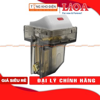 Hạt công tắc vuông 1 chiều LiOA, màu TRẮNG, tiếp điểm ĐỒNG