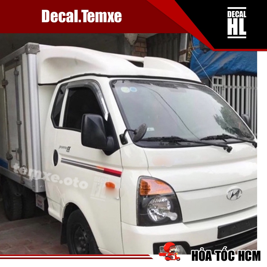 Bộ tem dán xe tải phong cách H - phù hợp dòng xe tải Hyundai Porter 2. Tem dán cho xe tải Hàn Quốc