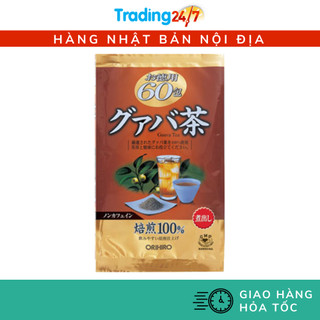 [Hỏa tốc HCM] Trà lá ổi giảm cân, giảm mỡ bụng Orihiro 60 túi lọc Nhật Bản