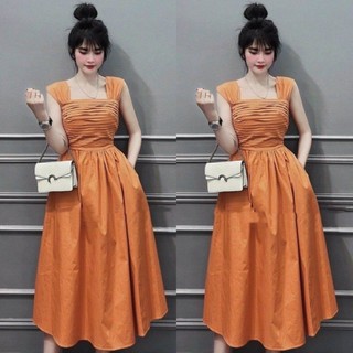 Xả kho  - Váy hai dây xếp li, đầm 2 dây đi biển, du lịch