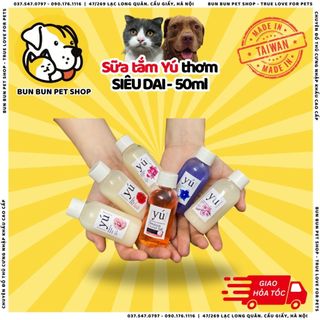 [Chính hãng/Repack] Yú thơm SIÊU DAI - Sữa tắm Yú nước hoa chó chó mèo chai 50ml