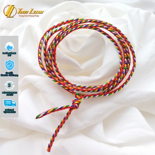 Vòng đeo tay dây chỉ ngũ sắc phật giáo chuỗi cuốn nhiều vòng may mắn bình an hợp mệnh - DIY TUỆ LÂM