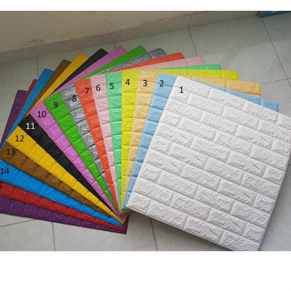 (Bộ 10Tấm) Xốp Dán Tường Giả Gạch 3mm- 4mm- 5mm 3D Cao Cấp Cách Âm Cách Nhiệt Giá Rẻ KT 77 X70CM