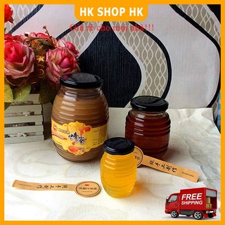 Hũ thủy tinh Thân ong đựng mật ong, ngâm saffron, ngâm chanh, Nắp thiếc Chống Gỉ