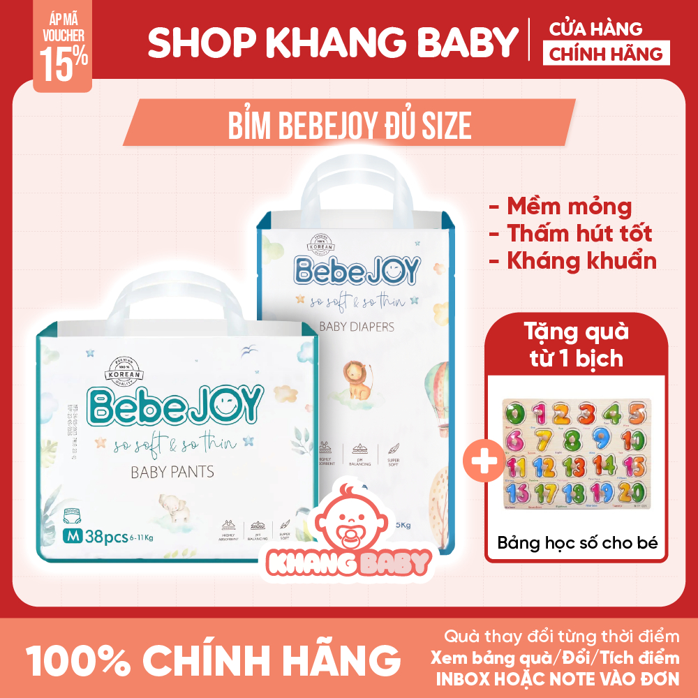 Bỉm Bebejoy Premium Hàn Quốc cho bé - Shop Khang Baby