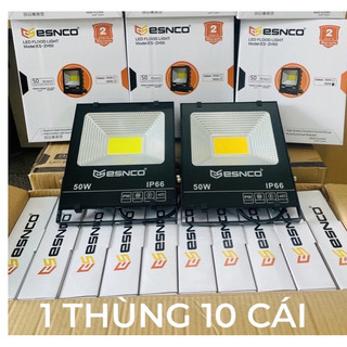 1 thùng 10 cái pha led cob 50W ánh sáng trắng siêu sáng đẹp chất lượng ESNCO thích hợp chiếu sáng công trình sân vườn