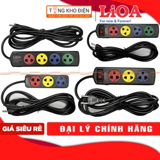 Ổ cắm điện LiOA có dây dài 3m/5m, công tắc, bảo vệ quá tải, phân biệt ổ phi 4 và phi 5 [CHÍNH HÃNG]