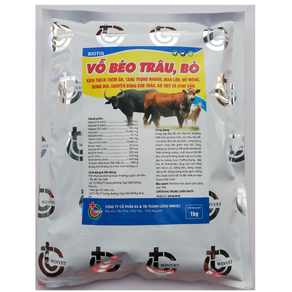 VỖ BÉO TRÂU, BÒ gói 1kg