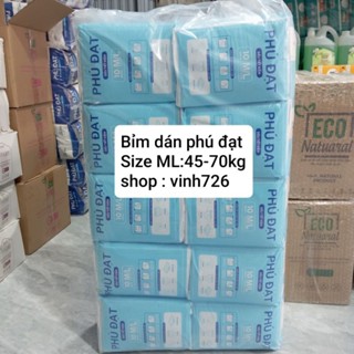 Tã bỉm dán phú đạt dành cho người già(10 gói 100 miếng)Size M/L từ 40-75 kg siêu thấm hút