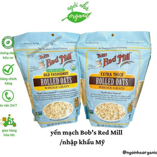 Yến mạch cán vừa/cán dày Bob's Red Mill Organic Old Fashioned Rolled Oats