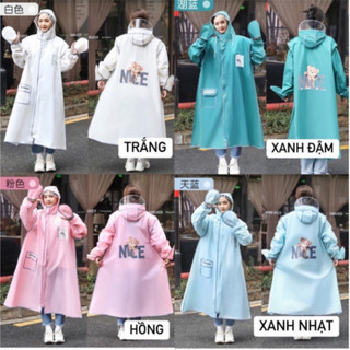 ÁO MƯA THỜI TRANG GẤU NICE 2 MÀU