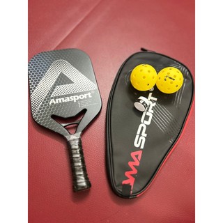 Vợt Pickleball AMA Sport JP80 -1bề mặt carbon dày 13mm cao cấp, đạt tiêu chuẩn USÂPA thi đấu chuyên nghiệp