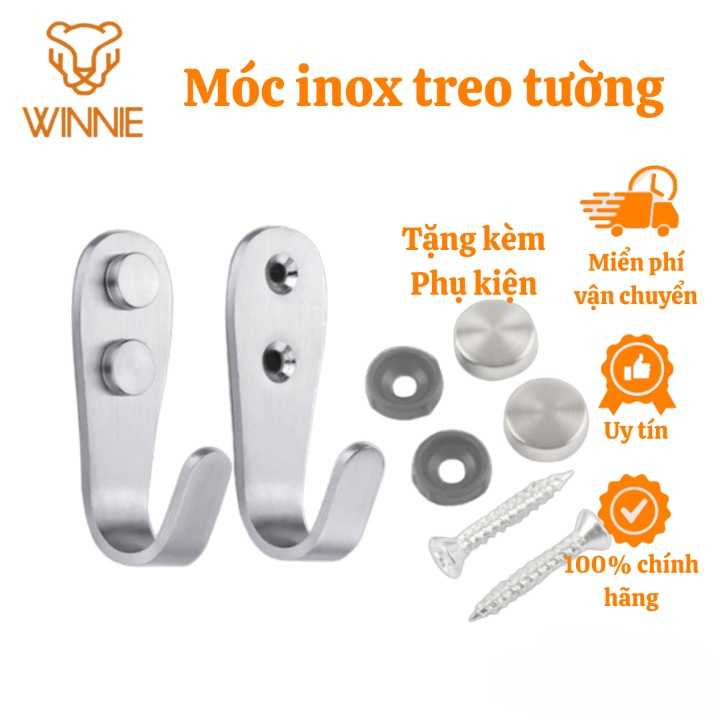 Móc treo tường inox tiện lợi - Móc treo tủ áo quần - Móc treo