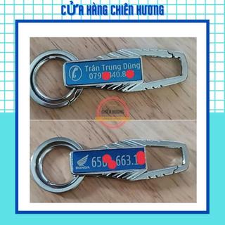 Móc khoá Inox không gỉ khắc tên, biển số, số điện thoại, thông tin theo yêu cầu