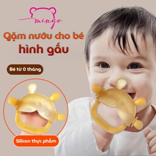 Gặm Nướu Hình Gấu Thỏ Xỏ Tay Mingo Đồ Chơi Gặm Nướu Cho Bé Silicone Siêu Mềm An Toàn Cho Trẻ Sơ Sinh