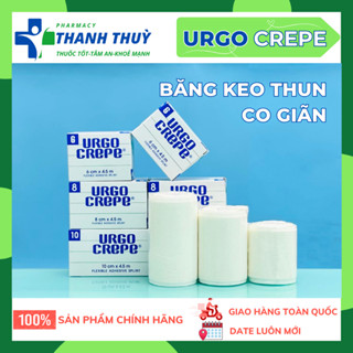 URGO CREPE 6-8-10 Băng Keo Cuộn Y Tế Thun Co Giãn Dán Sườn Trong Chấn Thương, Sau Phẫu Thuật