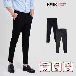 Quần Âu Nam Local Brand KRIK Form Slimfit Chất Liệu Poly Cao Cấp Không Bai Xù Có Cạp Chun Tăng Giảm Linh Hoạt QA7010