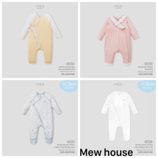[ Nous Newborn sơ sinh ] Bộ cài lệch, cài thẳng, body sơ sinh
