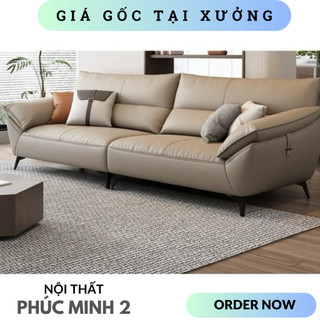 Băng sofa , Ghế sofa Băng Cao cấp Bọc da nhập khẩu Hàn Quốc phong cách hiện đại