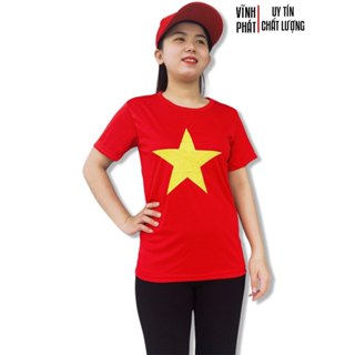 Áo thun cờ Việt Nam Áo Cờ Đỏ Sao Vàng Chất Vải Đẹp Mát