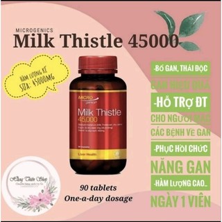 Bổ gan, Thải độc gan Microgenics Milk Thistle 45000mg_ 90v