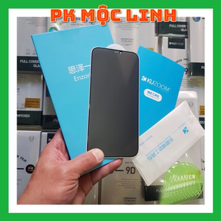 Chống nhìn trộm + Chống bám vân tay - 15 Pro max | 13 | 12 | 11 | Xs max | Xr | X Chính hãng Kuzoom cho iP Kính 9D full