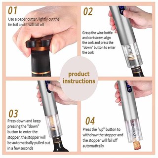 Dụng cụ mở nắp chai vang tự động 4 in 1 V3