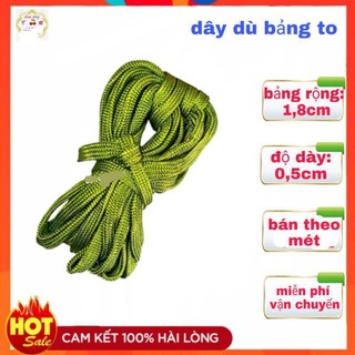 Dây Dù Cột Võng Bán Theo Mét (1mét), Dây Dù Bảng To Màu Xanh Loại Tốt