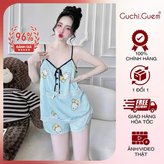 Bộ mặc nhà, bộ ngủ lụa quần ngắn nhiều mẫu hình dễ thương , mặc nhà , có size