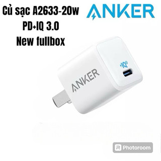 Củ sạc nhanh Anker Powerport III Nano 20W PD3.0 mã A2633 sạc thiết bị Táo cực nhanh