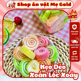 Kẹo dẻo xoắn lốc xoáy tẩm đường hương trái cây (hũ 300g)