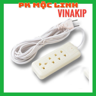 👌CHÍNH HÃNG VINAKIP👌 Ổ Cắm Điện 4 Ngả Đa Năng Liền Dây 5m và 3m 2 chạc và 3 chạc Kiểu 15A/250V- Vinakip