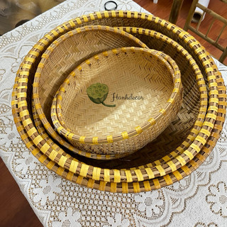 Thúng tre nâu , Thúng to hun khói đủ các size kích thước đựng thóc , gạo , cám, Thúng tre trang trí