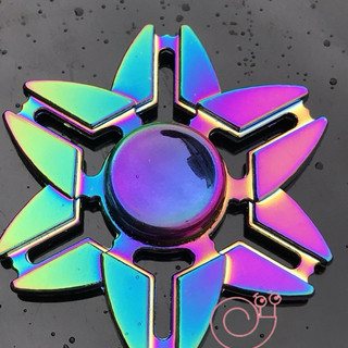 Con quay Finger Spinner 6 cánh phản quang kim loại cao cấp