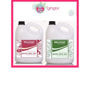 Nước rửa tay hữu cơ diệt khuẩn và dưỡng da tay MasClean - can 3.8L tiết kiệm