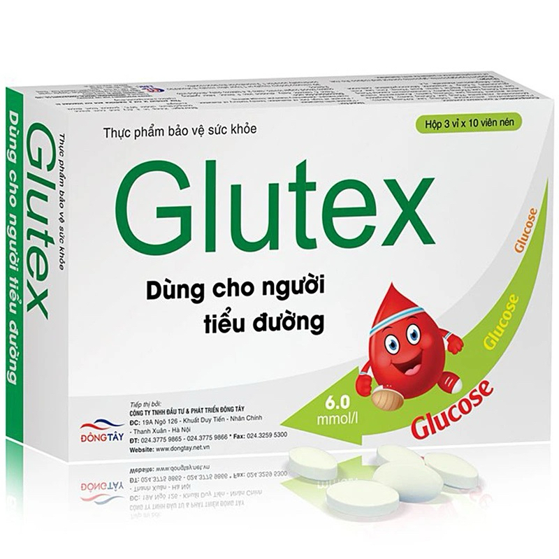 Glutex - Hỗ trợ hạ đường huyết, hạn chế biến chứng tiểu đường