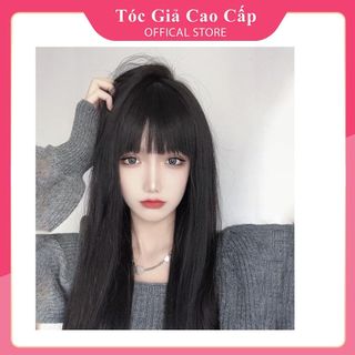 Tóc giả nguyên đầu nữ thẳng đẹp, tặng kèm lưới trùm tóc wig z7007