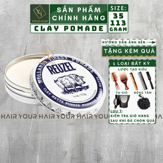 Sáp vuốt tóc Reuzel Clay Matte Pomade - 35g & 113g