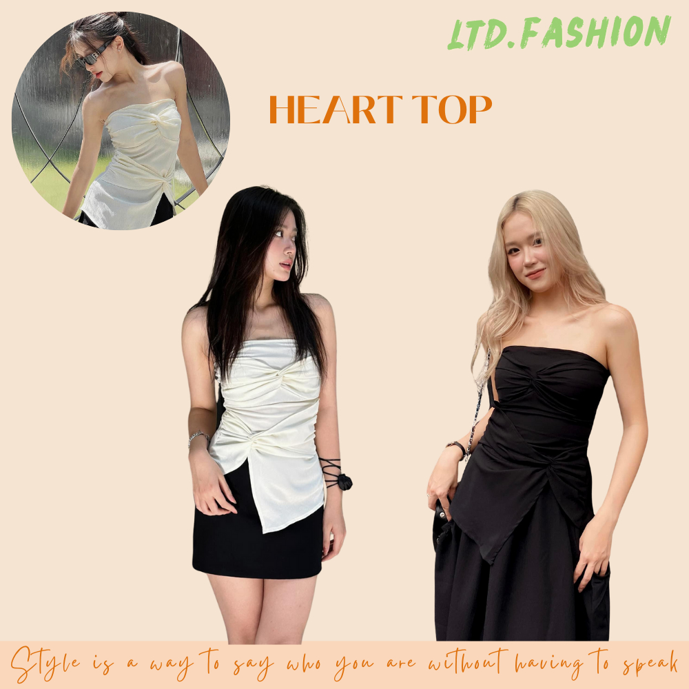 ÁO ỐNG XẺ TÀ CÁCH ĐIỆU - LTD.FASHION - HEART TOP