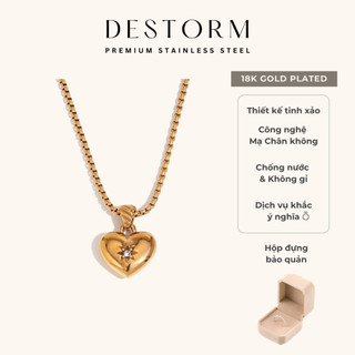  Dây chuyền nam/nữ mạ vàng 18K Destorm, Vòng cổ nữ thiết kế chống nước và tặng hộp bảo quản - N732